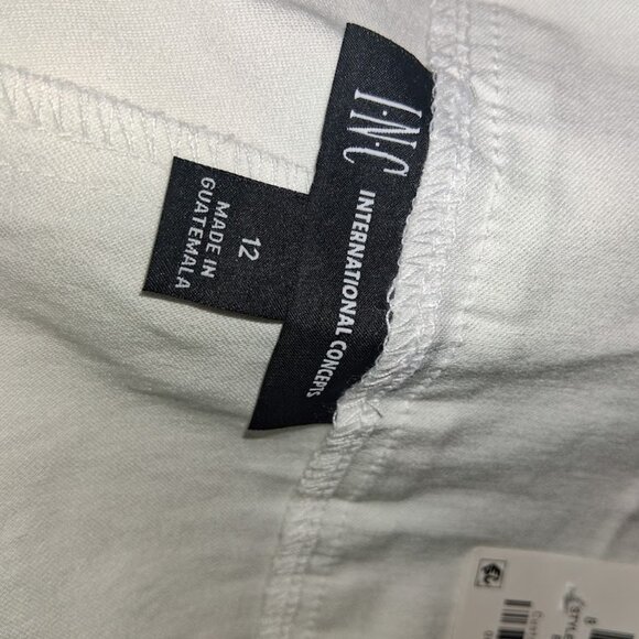 INC International Concepts White Stretch Pull On Core Shorts Sz 12 NWT - Picture 7 of 8